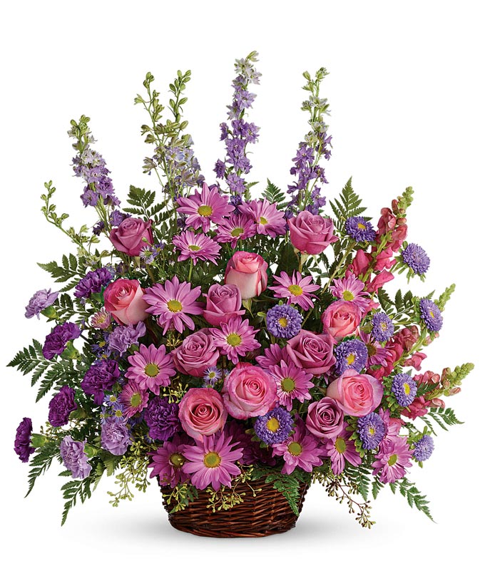 Gentle Remembrance Floral Basket