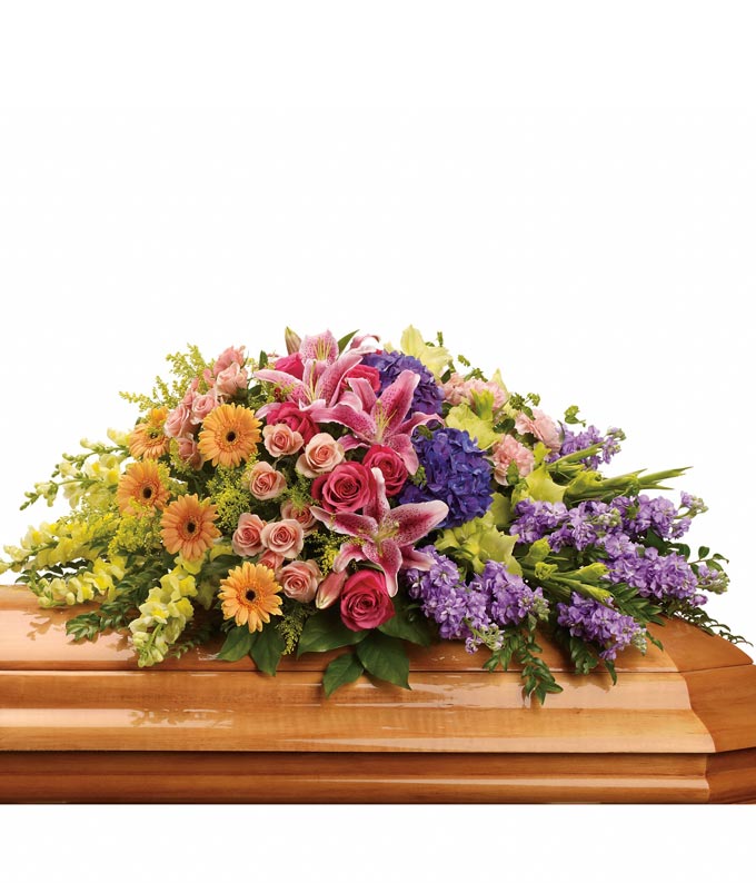 Enchanted Garden Casket Spray