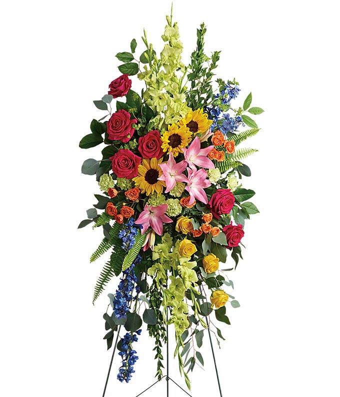 Vibrant Remembrance Standing Spray