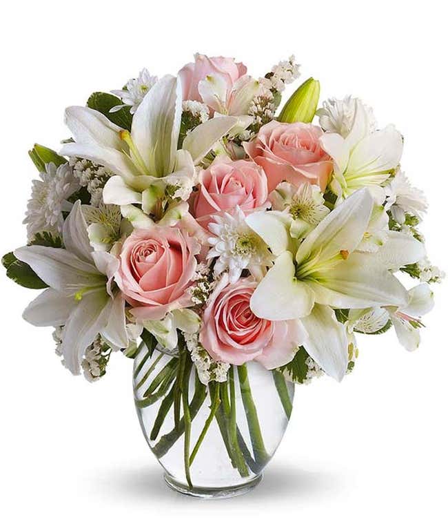 Comfort & Blessings All White Sympathy Arrangement, Carithers