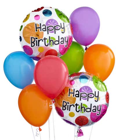 Colorful Birthday Balloon Bouquet