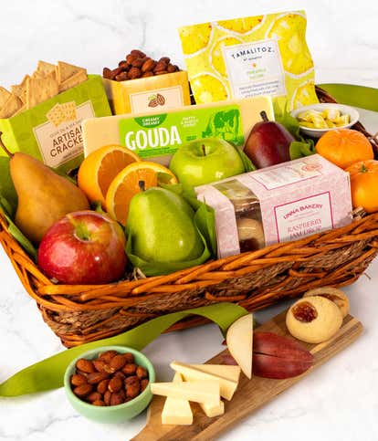 Artisan Crafted Fruit & Cheese Gift Basket