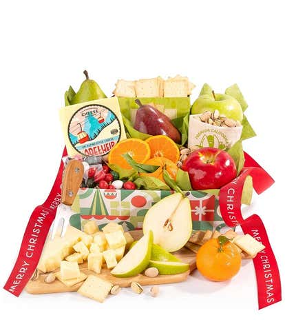 Holiday Fruit & Cheese Gift Box