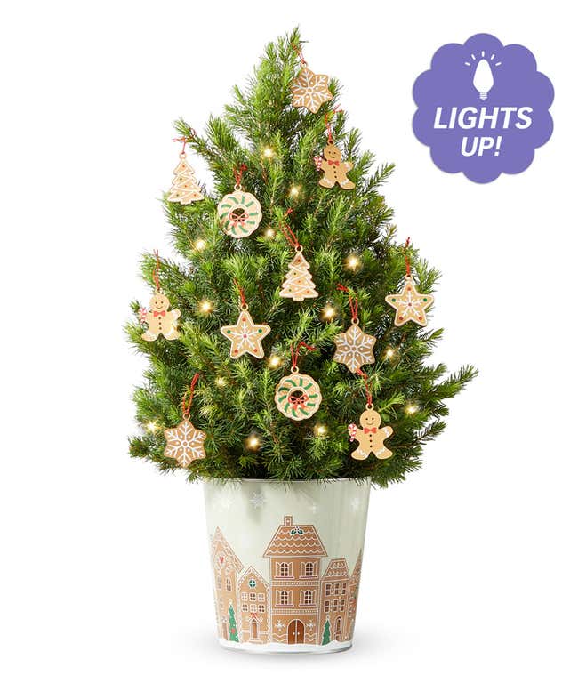 Village of Gingerbread Mini Holiday Tree