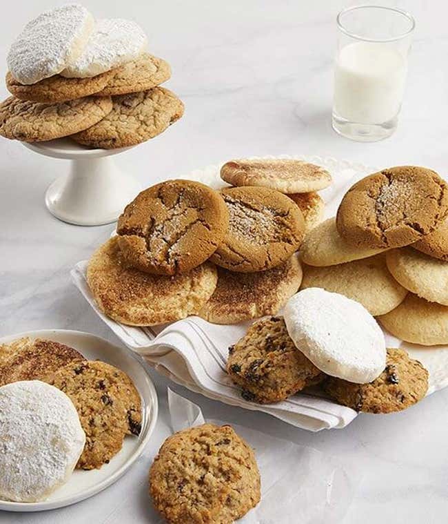 Variety of cookies in a basket