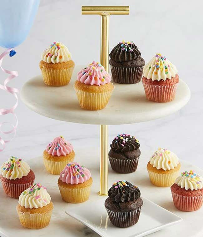 Mini birthday cupcakes
