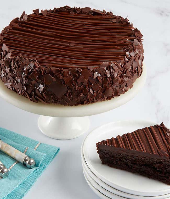 Brownie three layer birthday cake