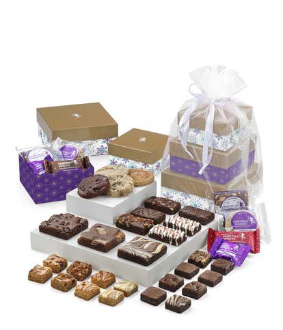 Happy Holidays Fairytale Cookie & Brownie Tower 