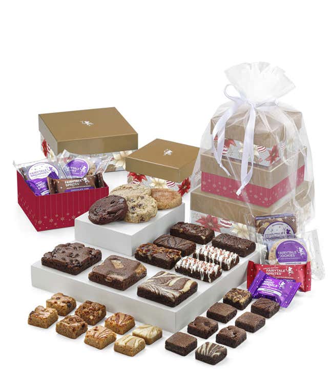 Merry Christmas Fairytale Cookie &amp; Brownie Tower 