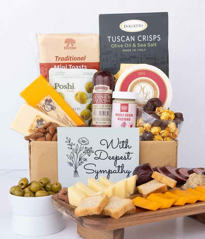 Deepest Sympathy Deluxe Charcuterie Gift Box