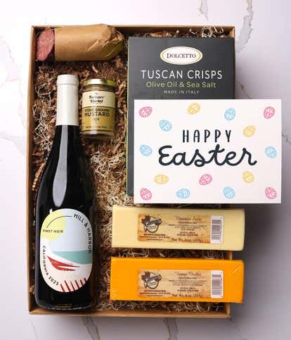 Easter Cheese, Meat & Red Wine Gift