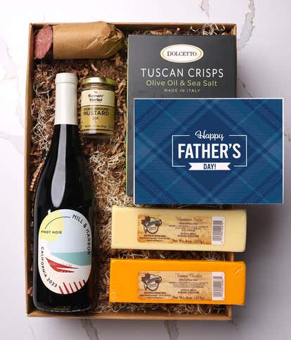 Father's Day Cheese, Meat & Red Wine Gift Box