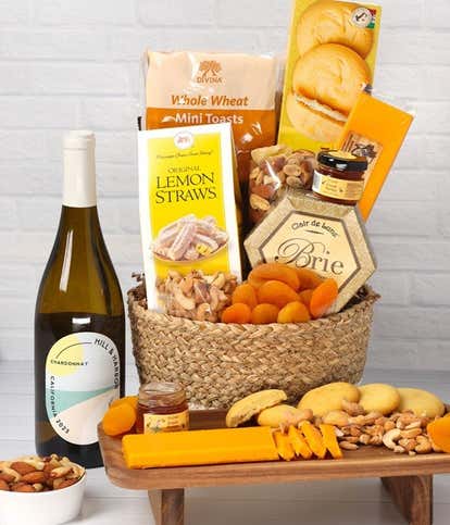 Sunshine & White Wine Gift Basket