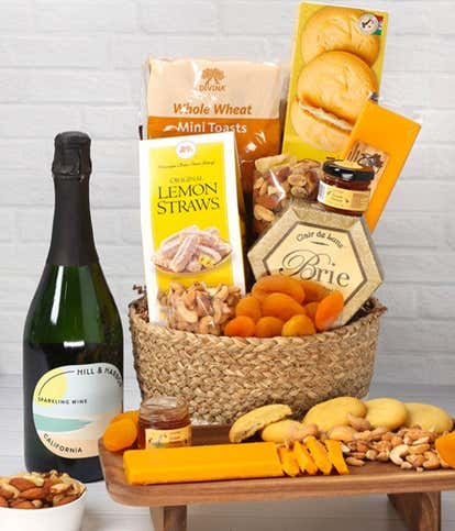 Sunshine & Sparkling Wine Gift Basket