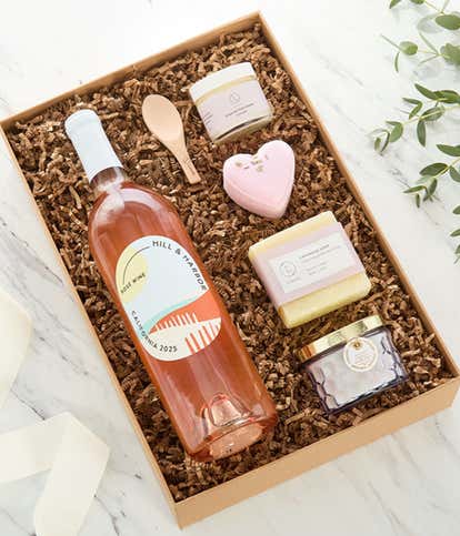 Uncork & Unwind Ros&eacute; Wine & Spa Gift Box