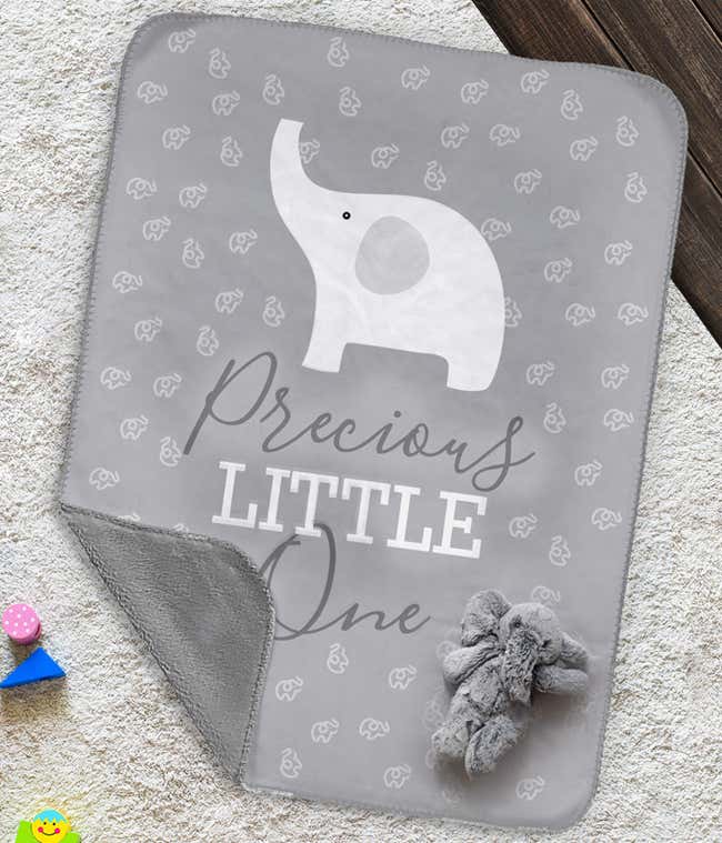 Baby Blanket &amp; Stuffed Elephant Set