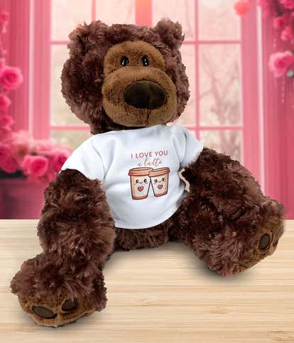 I Love You a Latte Brown Bear Plush